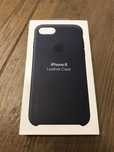 Husa Apple Piele iPhone 8 SE2 Albastru ORIGINAL Folie Cadou!