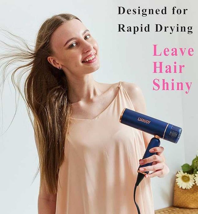 LIANJOY Професионален сгъваем сешоар с отрицателни йони 1600W