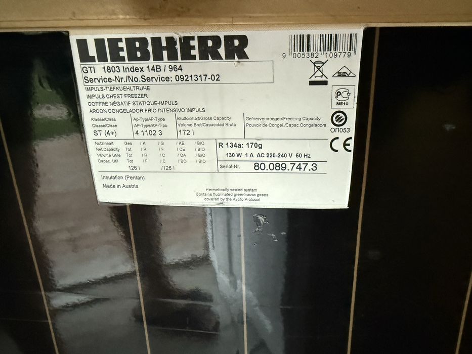 Vand Lada frigorifica inghetata Liebherr GTI1803