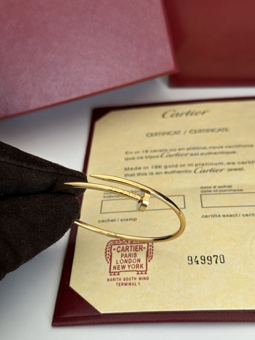 Brățară Cartier Juste un Clou 16 Slim Gold 750 cu Cutie