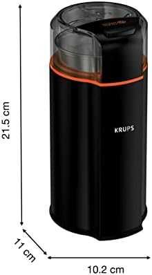 Нов Krups Silent Vortex Кафемелачка 175W 90g Черна Супер Тиха за кухня