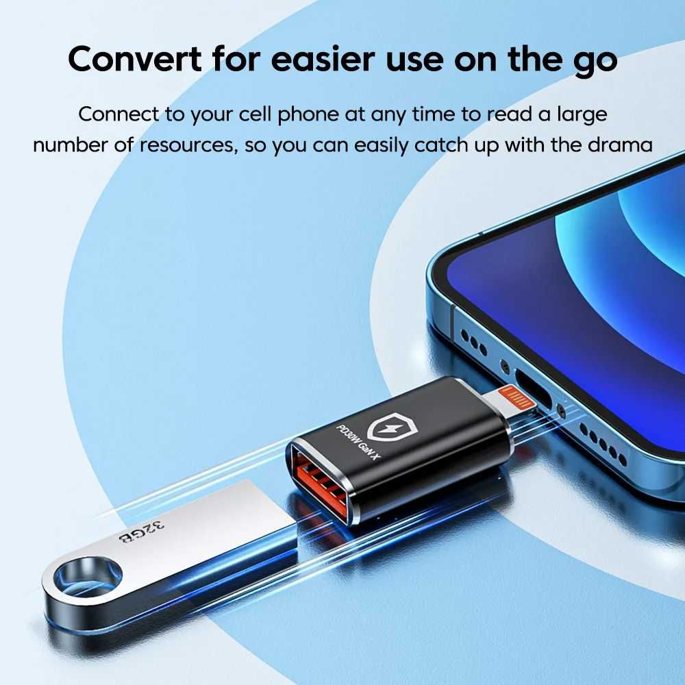 Адаптер Переходник OTG usb Type-C micro usb to usb 3.0 aux lightning