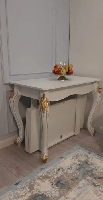 Рассрочка стол трансформер стулья гостиный кухыный расскладной мебель