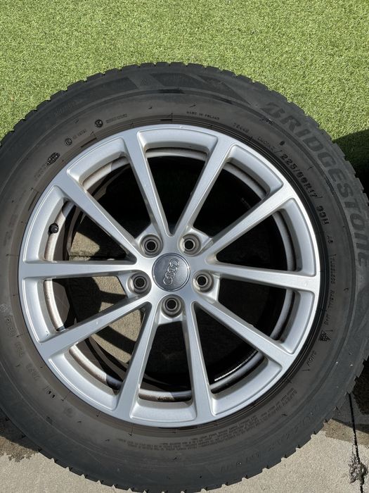 Roti originale Audi R17 + 225/60 Bridgestone iarna