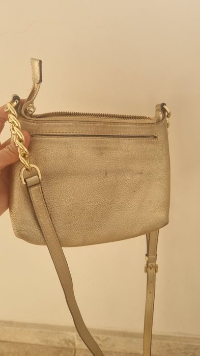 Michael Kors оригинална златиста чанта ест.кожа