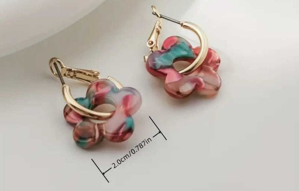 Cercei multicolor de dama