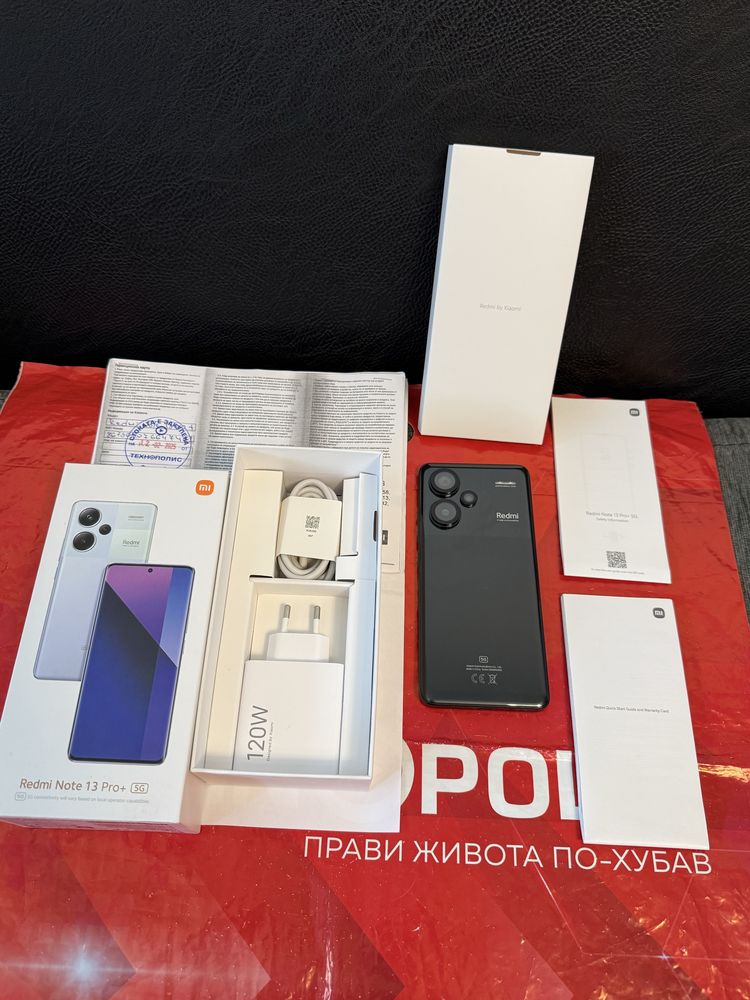 КАТО НОВ 256GB Redmi Note 13 Pro + 5G Technopolis Гаранция 2г plus