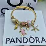 Гривна Pandora от медицинска стомана с 18к златно покритие