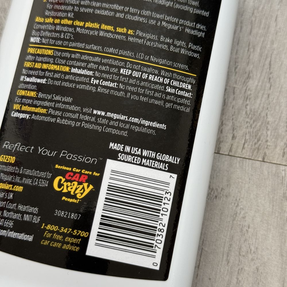 Meguiars PlastX Най-Добрия Препарат За Фарове И Стопове