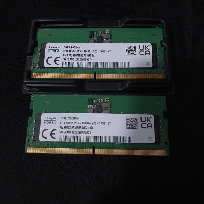 KIT 16GB (2x8gb) 4800Mhz Memorie RAM DDR5 SODIMM Laptop DUAL CHANNEL