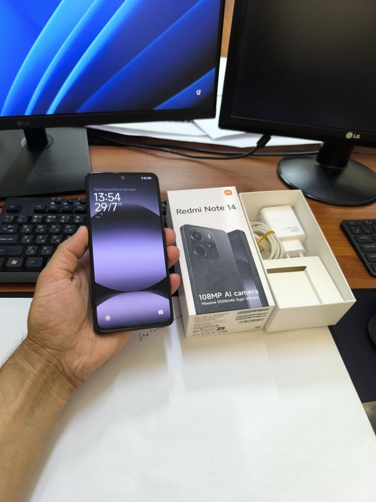 Redmi note 14 12/256gb(2025)ideal ochilmagan usta kurmagan aybi yuq
