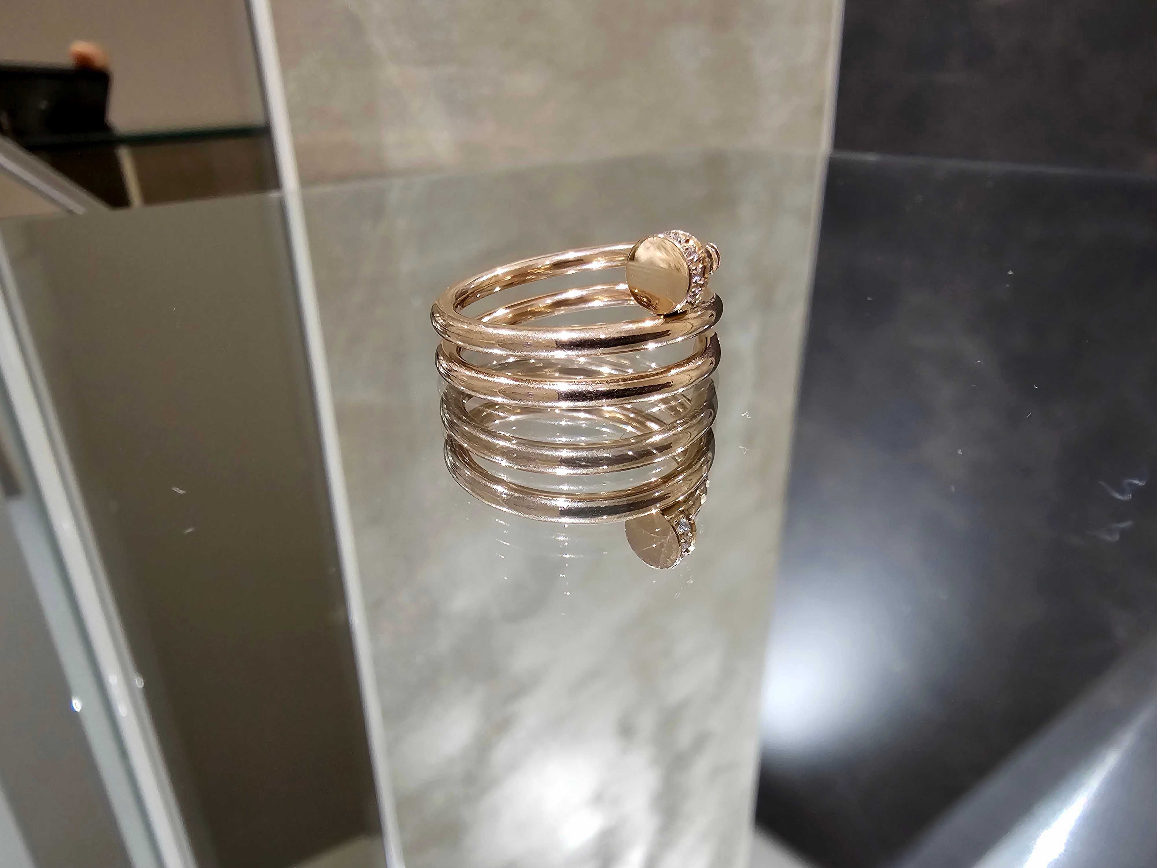 CARTIER Nail Juste un Clou Double Rose Gold Diamonds Пръстен Пирон