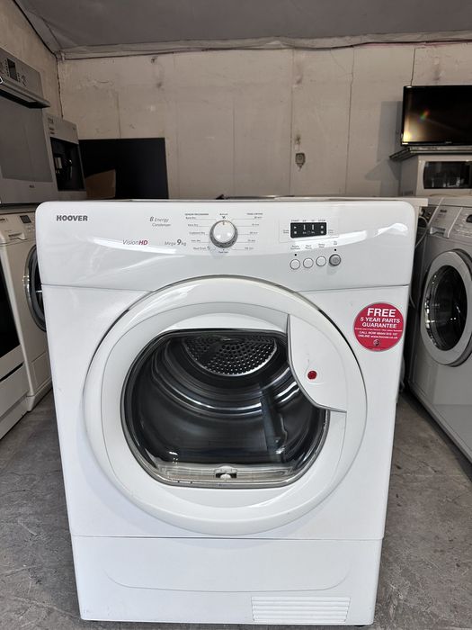 Сушилня +гаранция. HOOVER кондензна 9кг. Безплатна доставка за София.