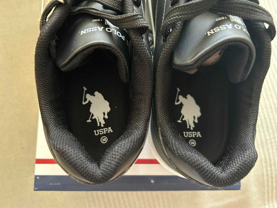 U.S. POLO ASSN.   Нови сникърси/маратонки, черни, размер 38