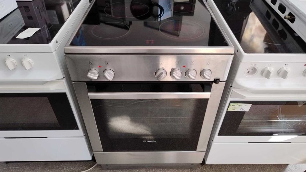 A+ Иноксова-Инокс Готварска печка с керамичен плот Bosch-Бош 71 л