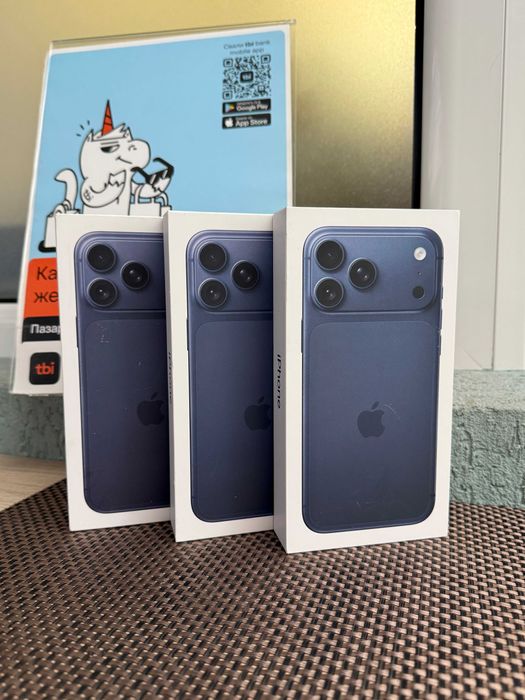 НЕразпечатан, НОВ! iphone 17Pro MAX лизинг от 100лв/м blue син с гар.