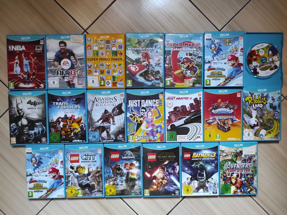 WiiU Mario Sonic Lego Just Dance NFS Marvel Batman Transformers Fifa