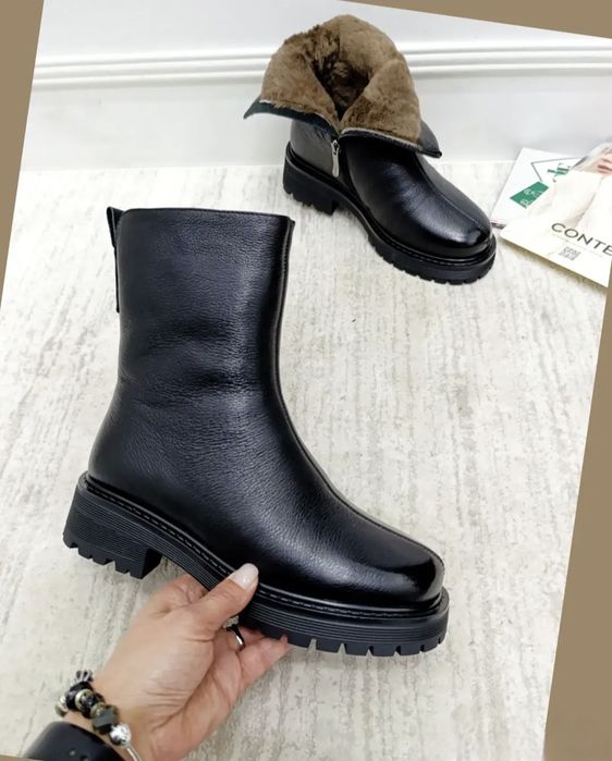 Продам срочно зимнюю обувь, Натуральная Кожа