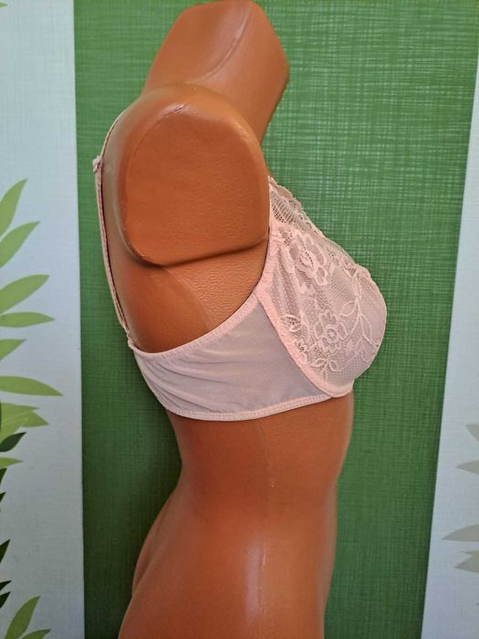 Sutien fără burete 85C NKD, material Poliester, Elastan, Caisă