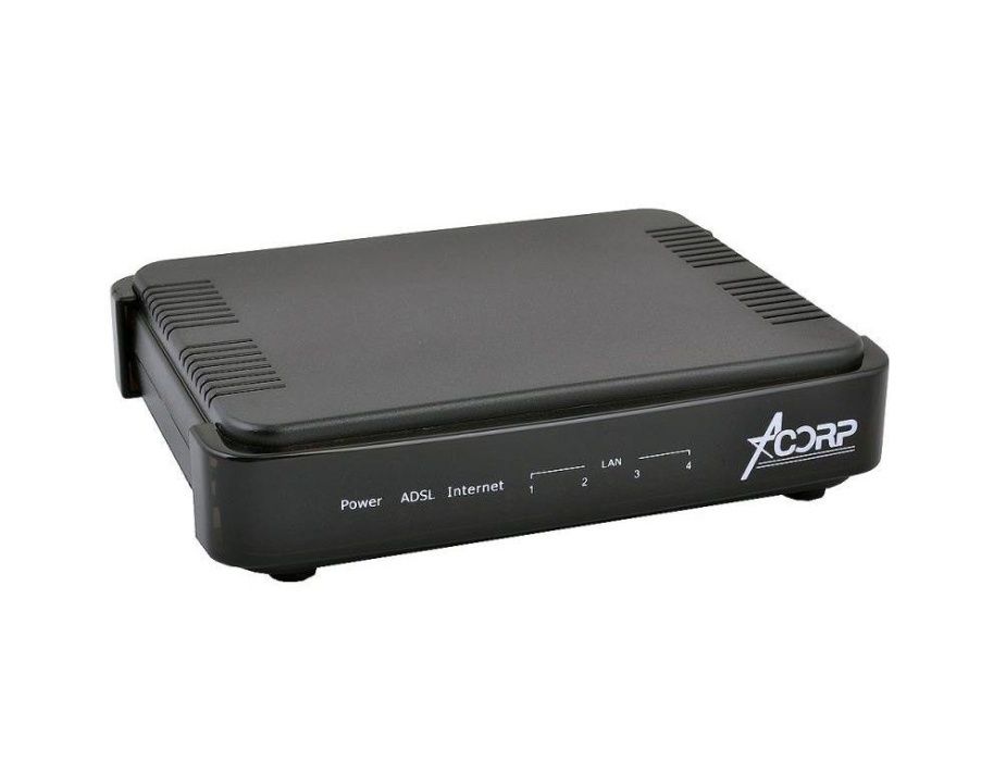 Модем ADSL 4-х портовый Acorp LAN410 для Мегалайн