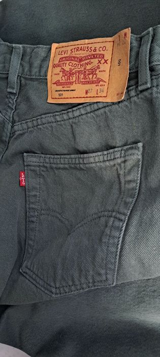 Jeans Levi's 501 W27 S/XS verde