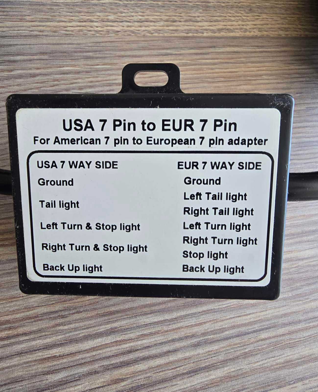 Преходник/адаптер букса за теглич US 7 -> EU 7 пина