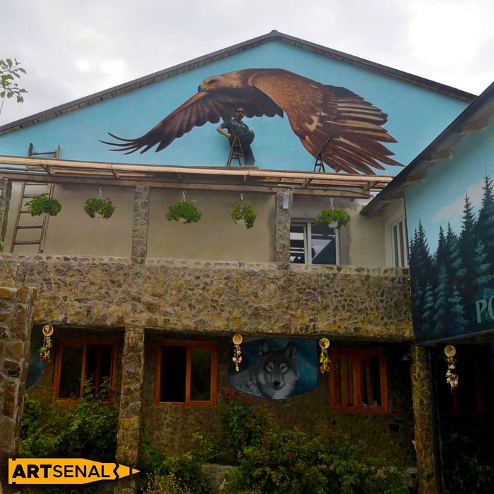 Pictura pe pereti restaurant bar club Design interior exterior Murala