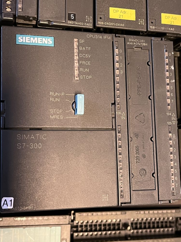 PLC Siemens Simatic S7-300 CPU 315, 314, 313 I/O modules