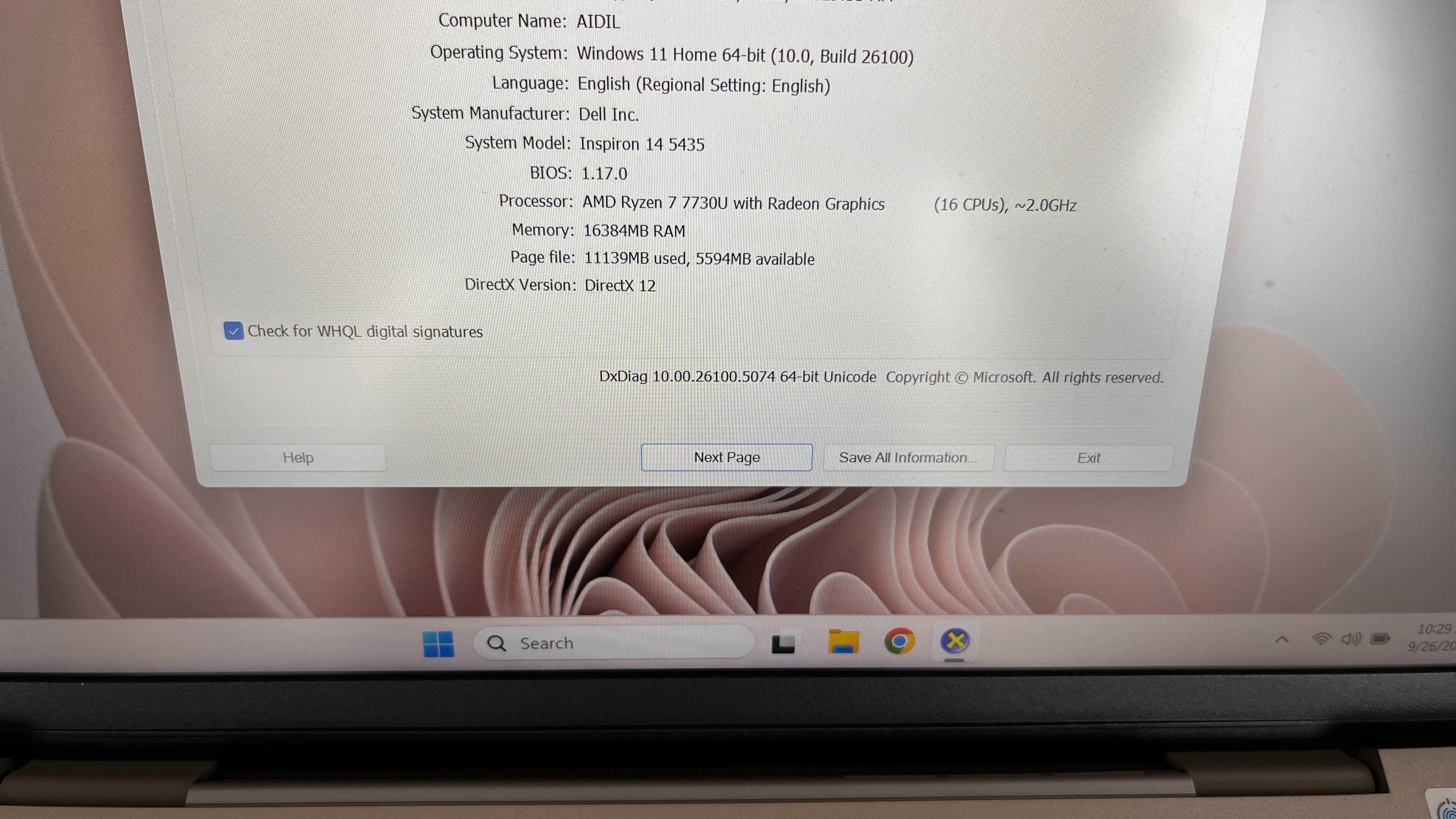 Dell Inspiron 14 5435 Laptop