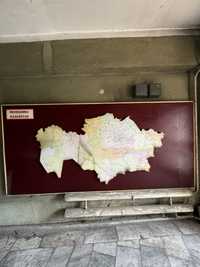 Антикварная 3D карта Казахстана 1961 года