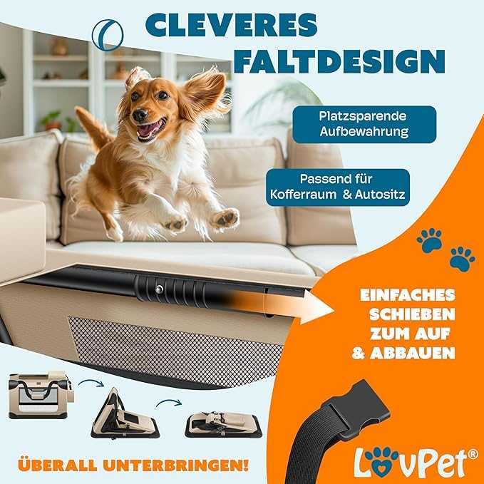 Lovpet® Транспортна чанта за кучета,  XXXL: 102 x 69 x 69 см