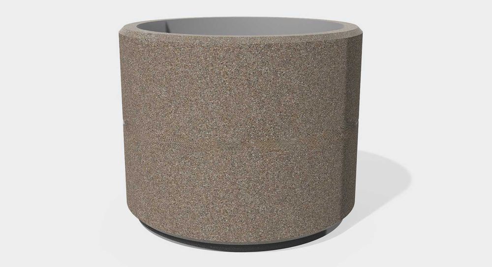 Ghiveci rotund D.104 cm.pt.arbori din beton cu aspect piatră naturală
