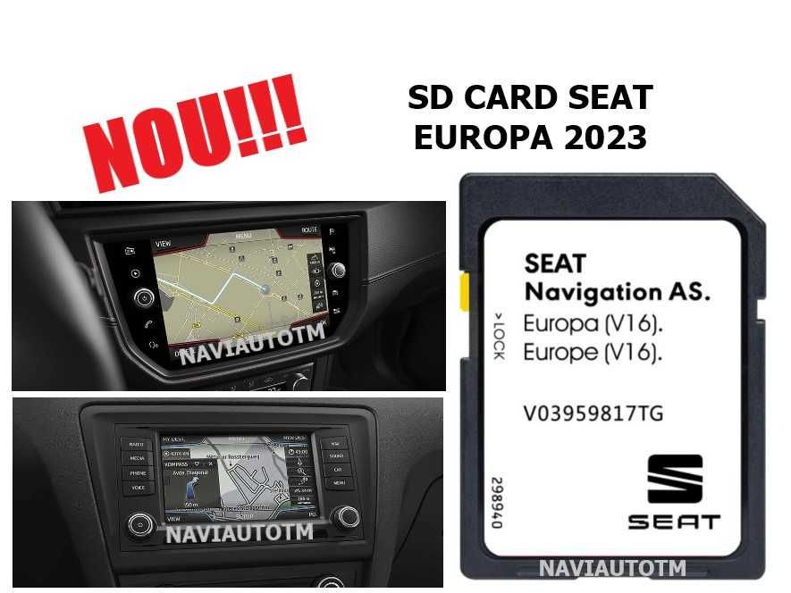 Card navigatie SEAT Navi Europa 2023 Arona Ateca Leon Ibiza Alhambra