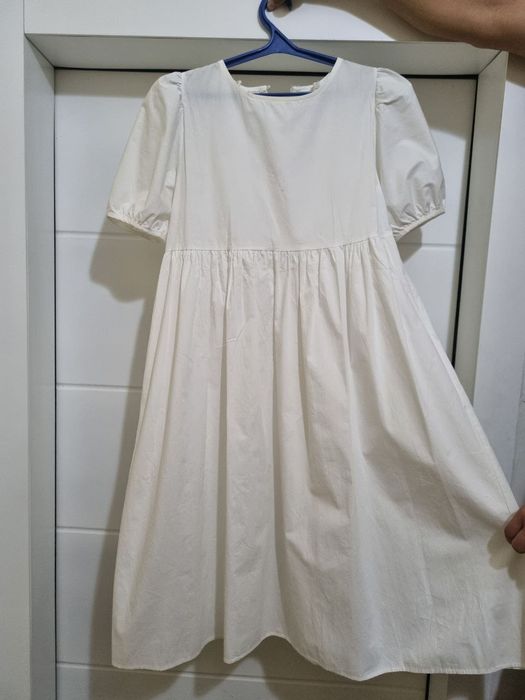 Платье белого цвета, СТАНДАРТ, накидка снимается, ношеное