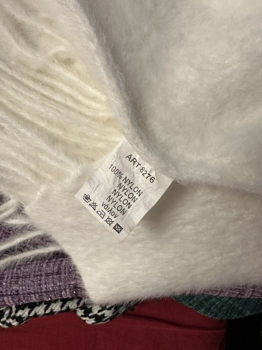 Vesta poncho, culoare alb