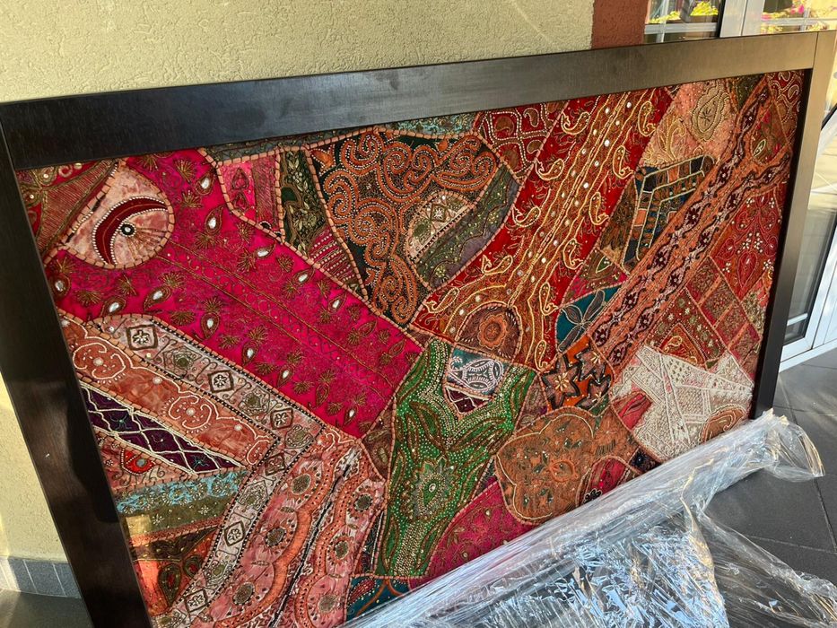 Tablou patchwork India tesut manual 110x160