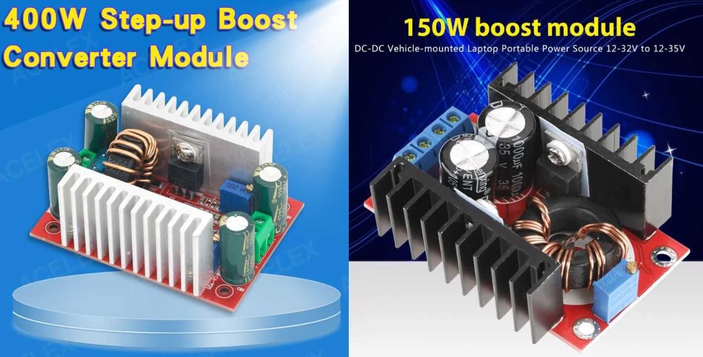 Modul sursa ridicatoare de tensiune DC step up boost 150/400W - 6/15A