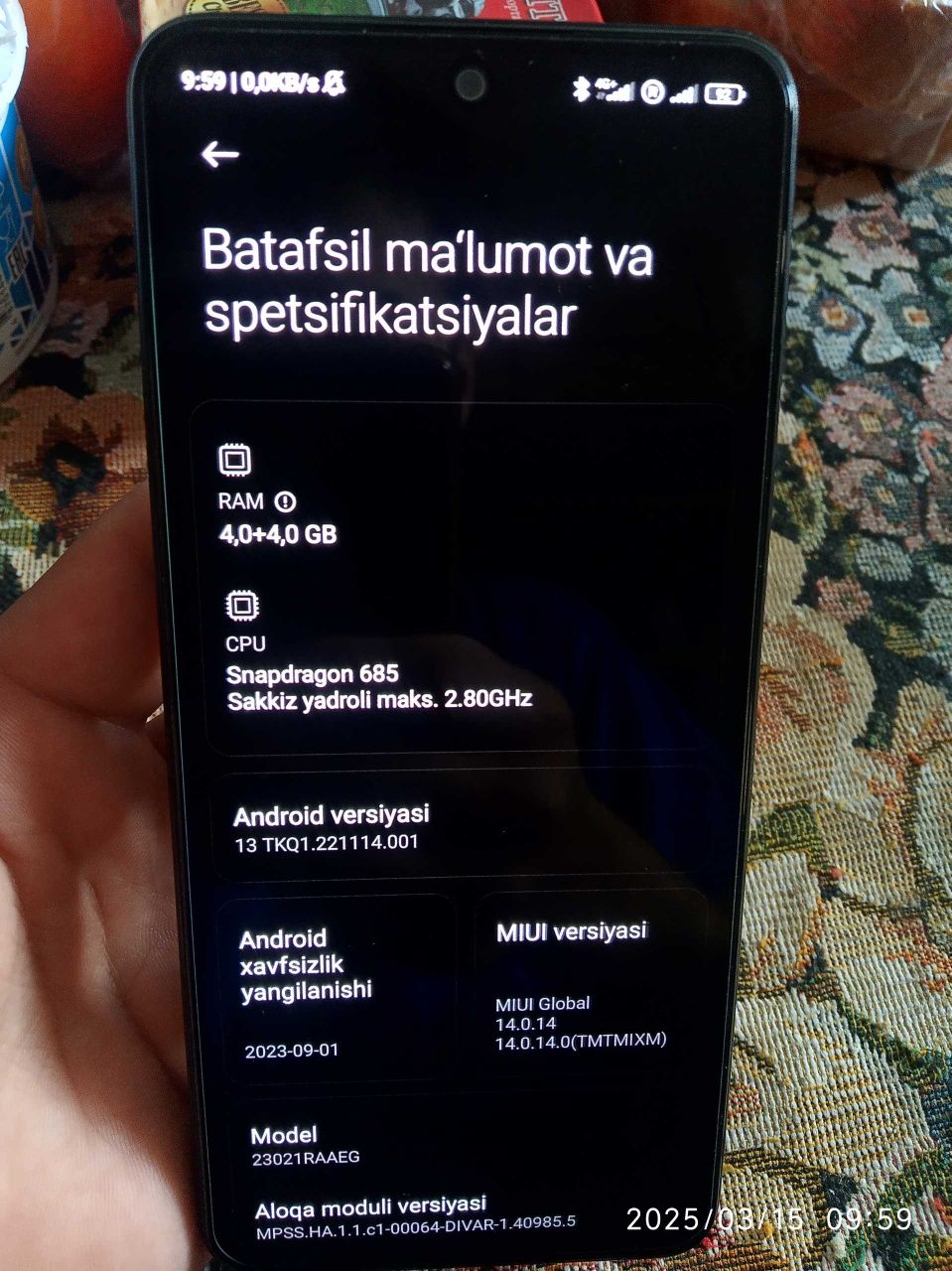 Redmi note 12 4+4/128 sotiladi holati ideal