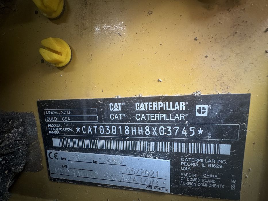 Miniexcavator caterpilar 301.8