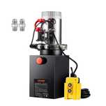 Pompă hidraulică 8L, dublu efect, 12V, pentru remorcă basculabilă
