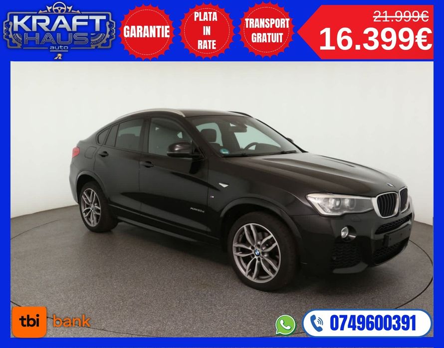 Bmw X4 M Pack  2.0d xDrive  An 2015 rate fara avans