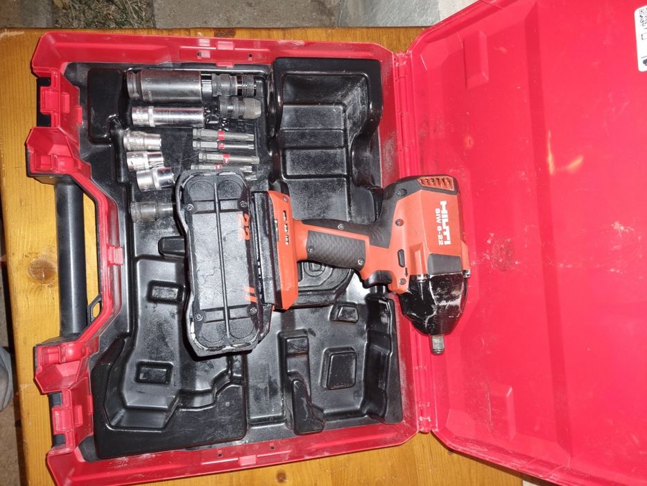 Impact roti hilti siw6 22 nuron cu baterie de 8 amperi cutie si acceso