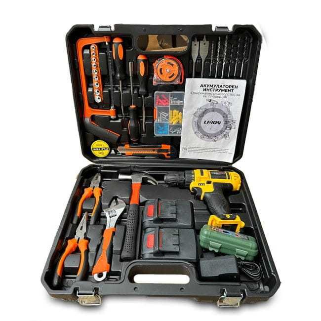 Немски Ударен Винтоверт WerkBull 40части две бат 36v + Прободен Трион