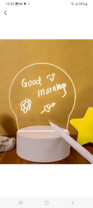Светильник светодиодный ночник возможностью записи в подарок