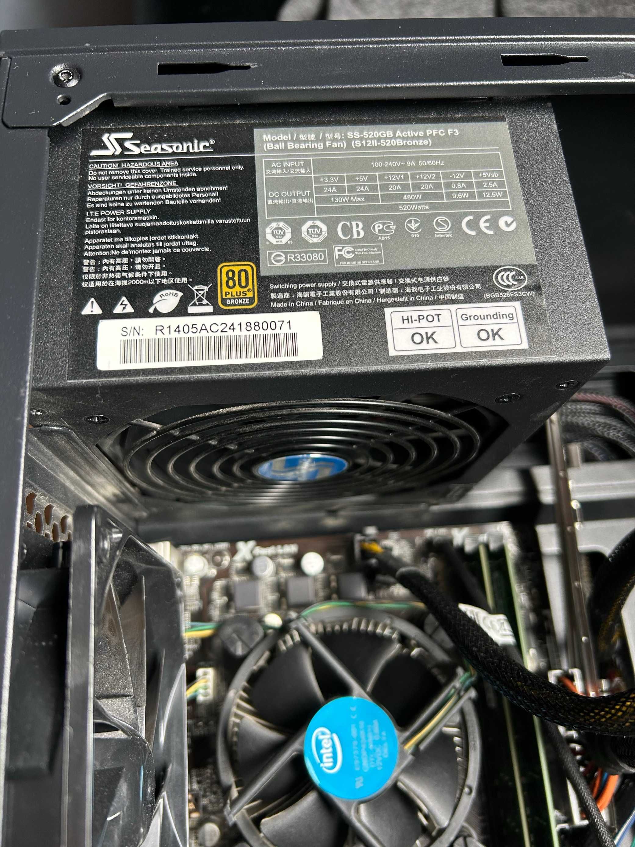Компютър i7-4770k, 16GB Ram, Seasonic Bronze 520W, ASRock H81M-VG4