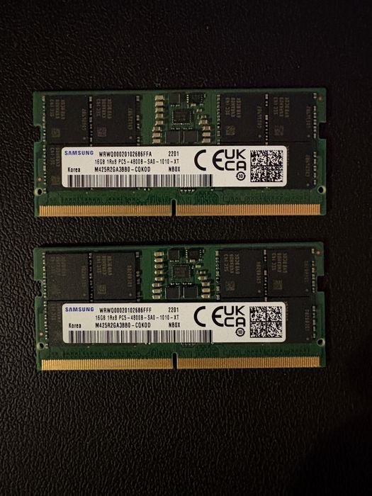 Memorie RAM DDR 5   32 gb 2 x 16GB, SAMSUNG  4800MHz