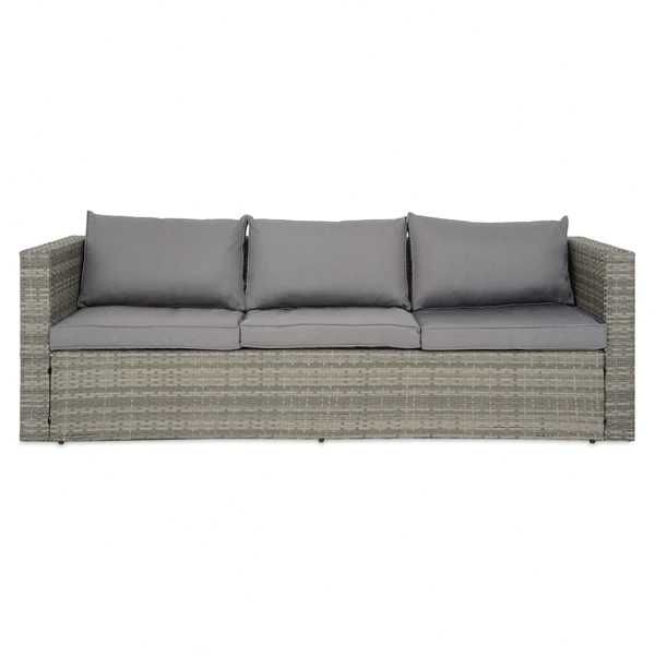 Set mobilier de gradina/terasa canapea/colțar si masa/taburet HATTEM