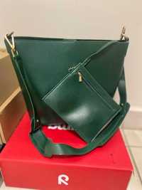 Женские сумки miniso зеленая и бежевая
