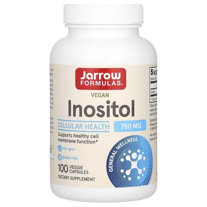 Inositol, 750 mg, 100 веганских капсул МиоИнозитол США