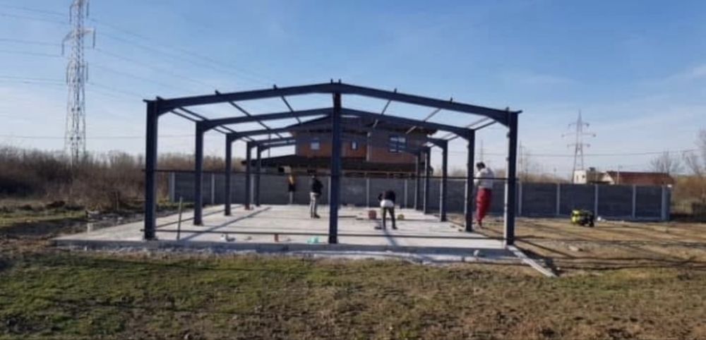 Vând hală metalică 18 m lățime cu 30 m lungime cu 6 m înălțime